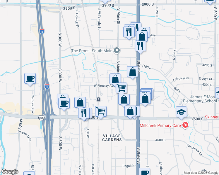 map of restaurants, bars, coffee shops, grocery stores, and more near 4267 Birkhill boulevard in Murray