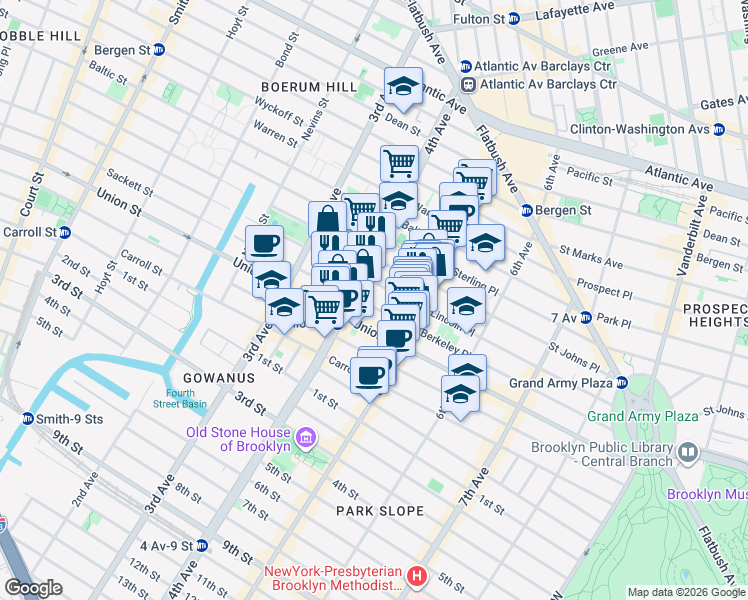 map of restaurants, bars, coffee shops, grocery stores, and more near 649 Degraw Street in Brooklyn