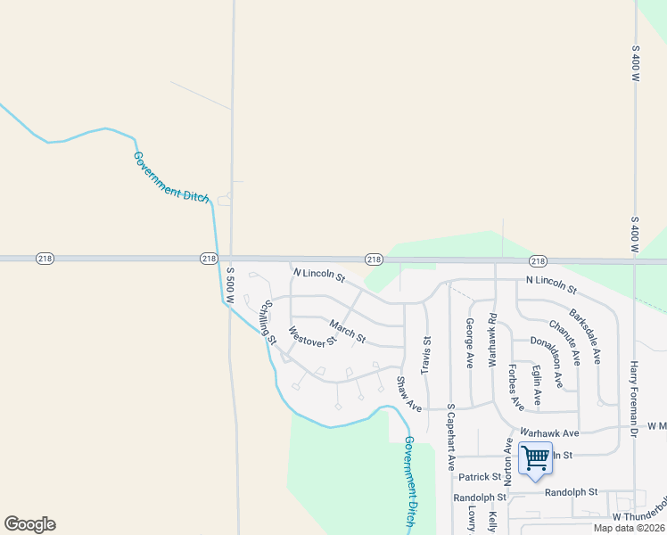 map of restaurants, bars, coffee shops, grocery stores, and more near 4491-4759 Highway 218 in Peru