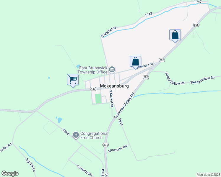 map of restaurants, bars, coffee shops, grocery stores, and more near 1782 Chestnut Street in New Ringgold