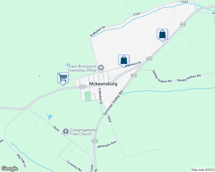 map of restaurants, bars, coffee shops, grocery stores, and more near 1782 Chestnut Street in New Ringgold