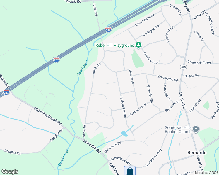 map of restaurants, bars, coffee shops, grocery stores, and more near 11 Clive Lane in Bernards