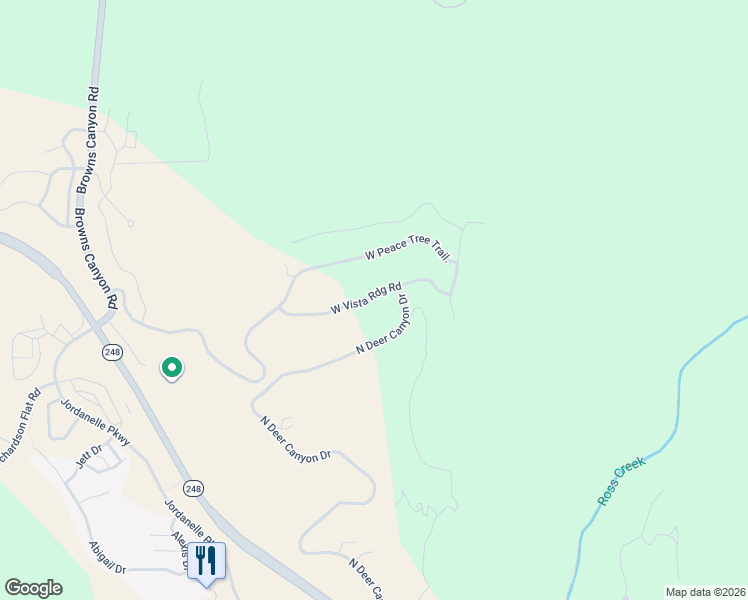 map of restaurants, bars, coffee shops, grocery stores, and more near 315 West Vista Ridge Road in Hideout