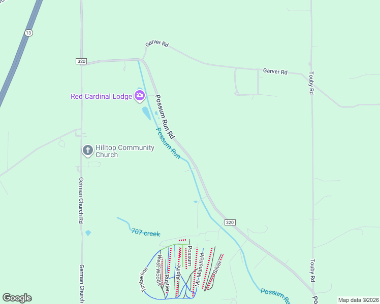 map of restaurants, bars, coffee shops, grocery stores, and more near 2993 Possum Run Road in Mansfield