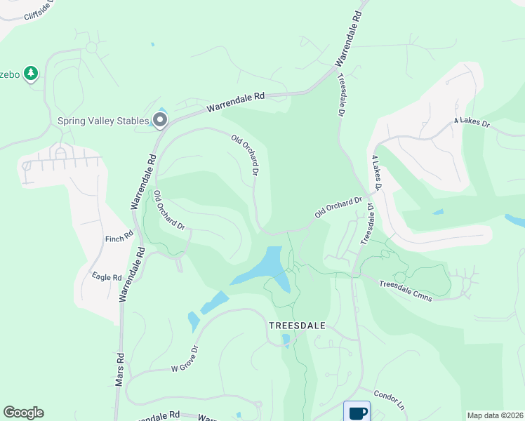 map of restaurants, bars, coffee shops, grocery stores, and more near 1002 Old Orchard Drive in Gibsonia