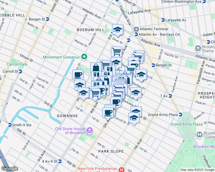 map of restaurants, bars, coffee shops, grocery stores, and more near 660 Degraw Street in Brooklyn