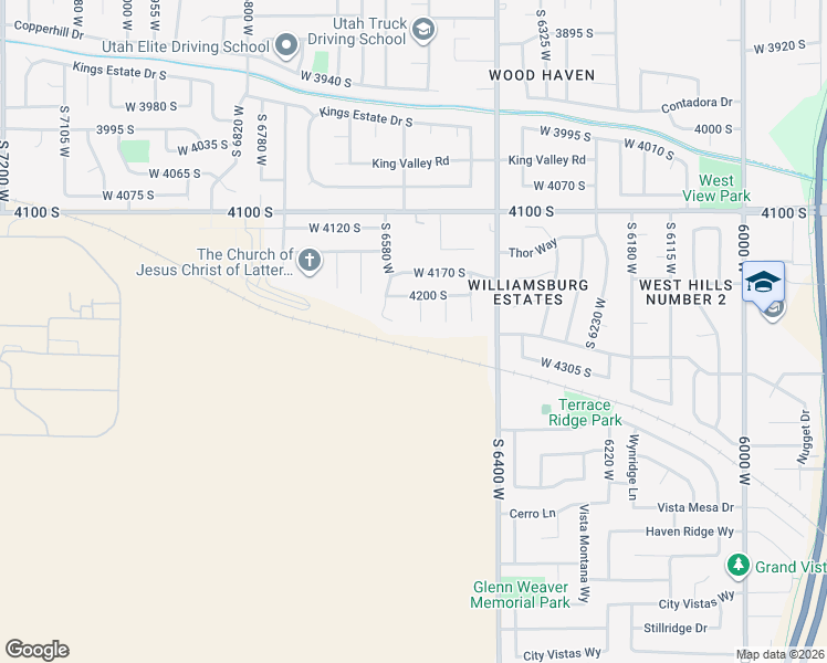 map of restaurants, bars, coffee shops, grocery stores, and more near 4246 S 6530 W in West Valley City