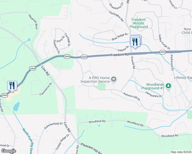map of restaurants, bars, coffee shops, grocery stores, and more near 408 Auburn Drive in Cranberry Township