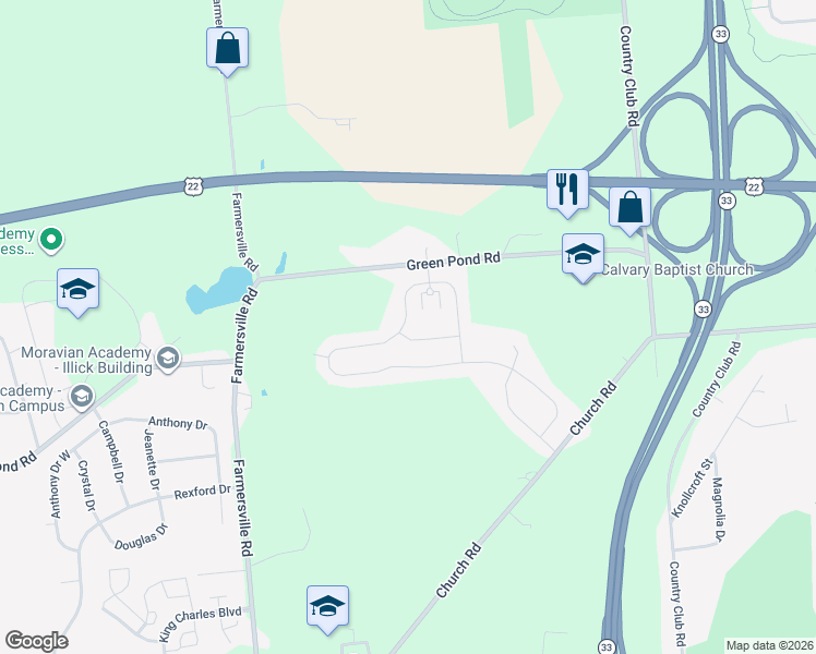 map of restaurants, bars, coffee shops, grocery stores, and more near 3974 Victors Way in Easton