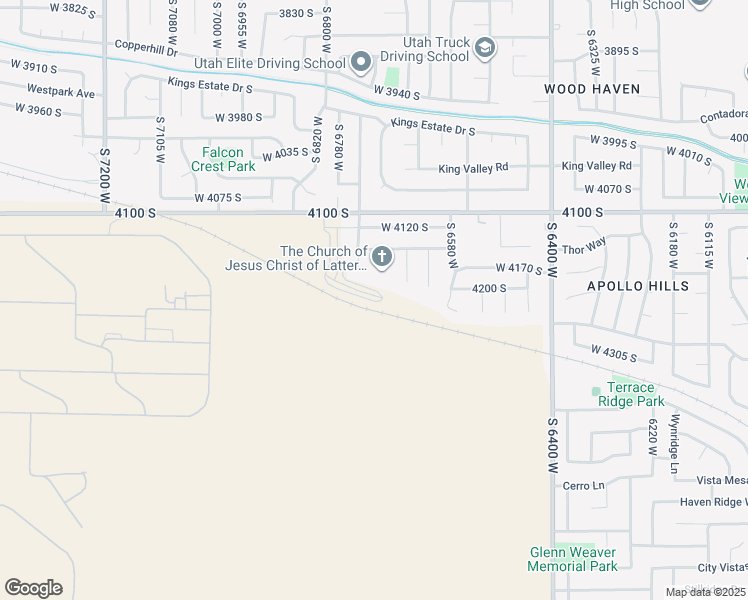 map of restaurants, bars, coffee shops, grocery stores, and more near 6717 West Smithson Circle in West Valley City