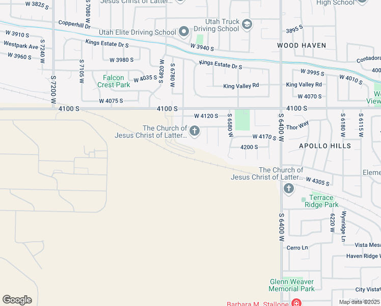 map of restaurants, bars, coffee shops, grocery stores, and more near 6717 West Smithson Circle in West Valley City