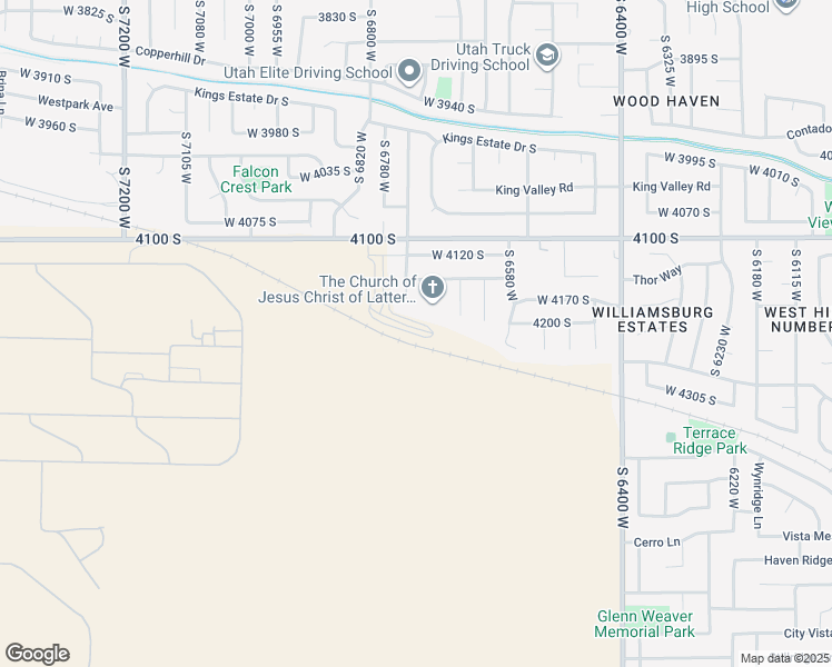 map of restaurants, bars, coffee shops, grocery stores, and more near 6729 West Smithson Circle in West Valley City