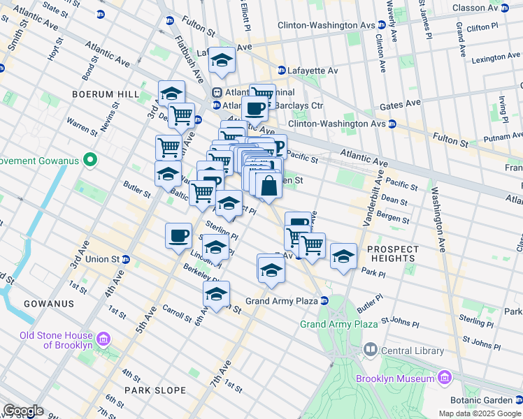 map of restaurants, bars, coffee shops, grocery stores, and more near in Brooklyn