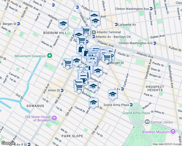 map of restaurants, bars, coffee shops, grocery stores, and more near in Brooklyn