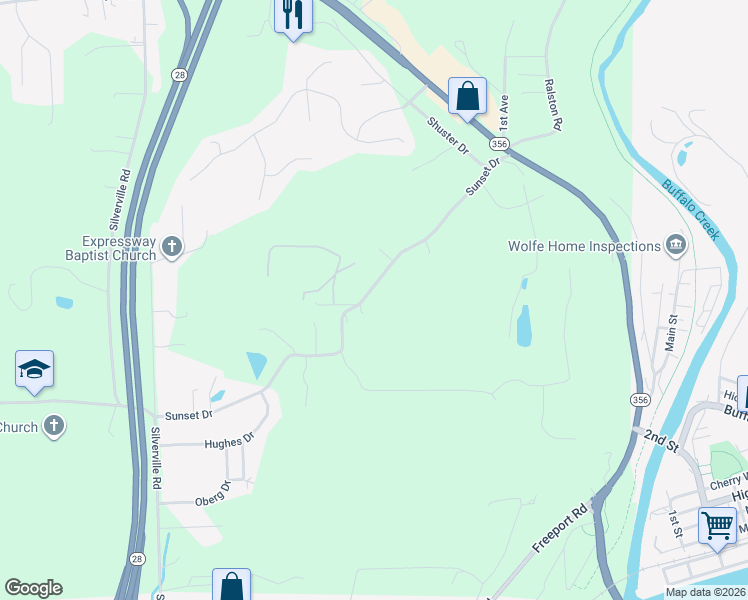 map of restaurants, bars, coffee shops, grocery stores, and more near 784 Sunset Drive in Freeport