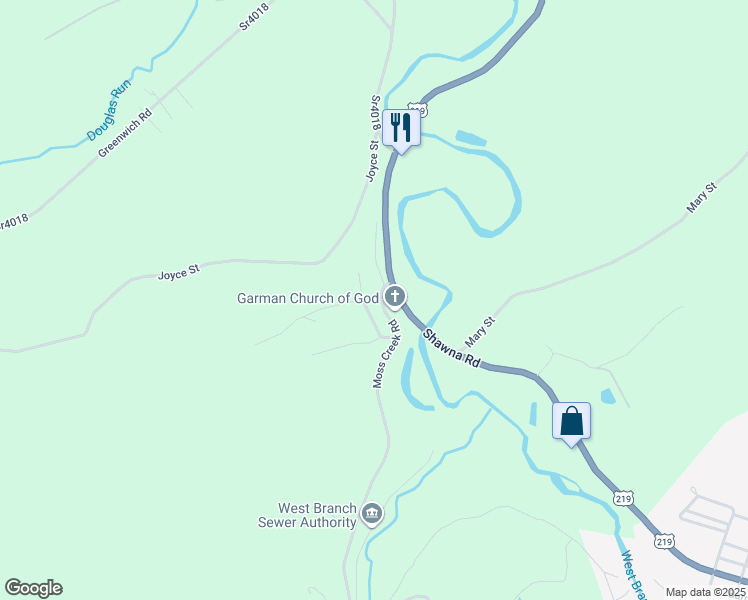 map of restaurants, bars, coffee shops, grocery stores, and more near 1981-1983 Moss Creek Rd in Northern Cambria