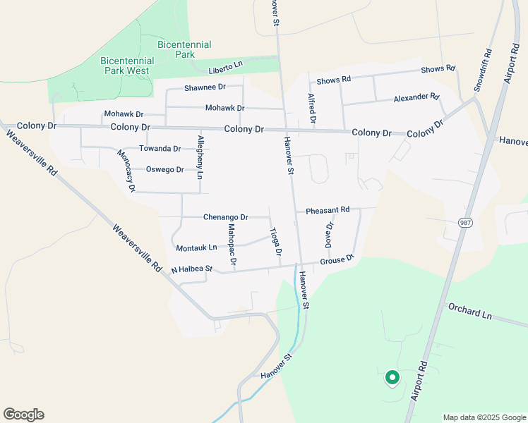 map of restaurants, bars, coffee shops, grocery stores, and more near 5640 Chenango Drive in Bethlehem