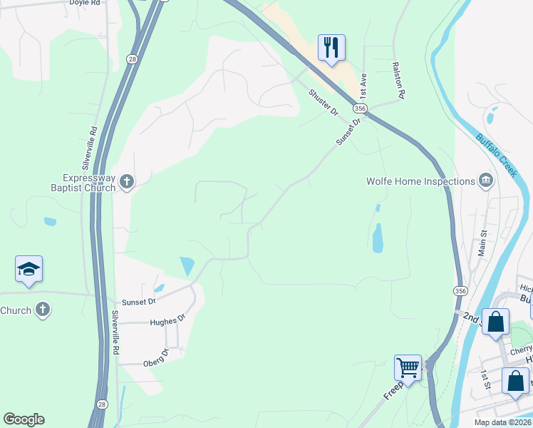 map of restaurants, bars, coffee shops, grocery stores, and more near 784 Sunset Drive in Freeport