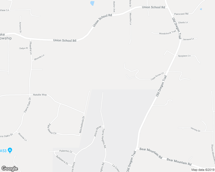 map of restaurants, bars, coffee shops, grocery stores, and more near 13497 Tierra Heights Road in Redding