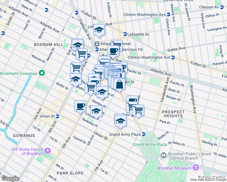 map of restaurants, bars, coffee shops, grocery stores, and more near in Brooklyn