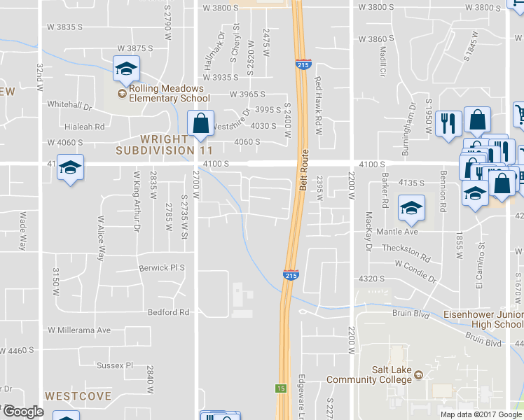 map of restaurants, bars, coffee shops, grocery stores, and more near 2490 Dutch Draw South in Salt Lake City