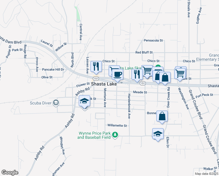 map of restaurants, bars, coffee shops, grocery stores, and more near in PROJECT CITY