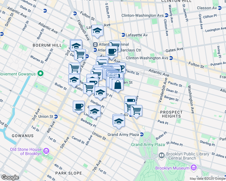 map of restaurants, bars, coffee shops, grocery stores, and more near in Brooklyn