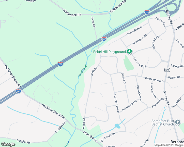 map of restaurants, bars, coffee shops, grocery stores, and more near 106 Annin Road in Far Hills