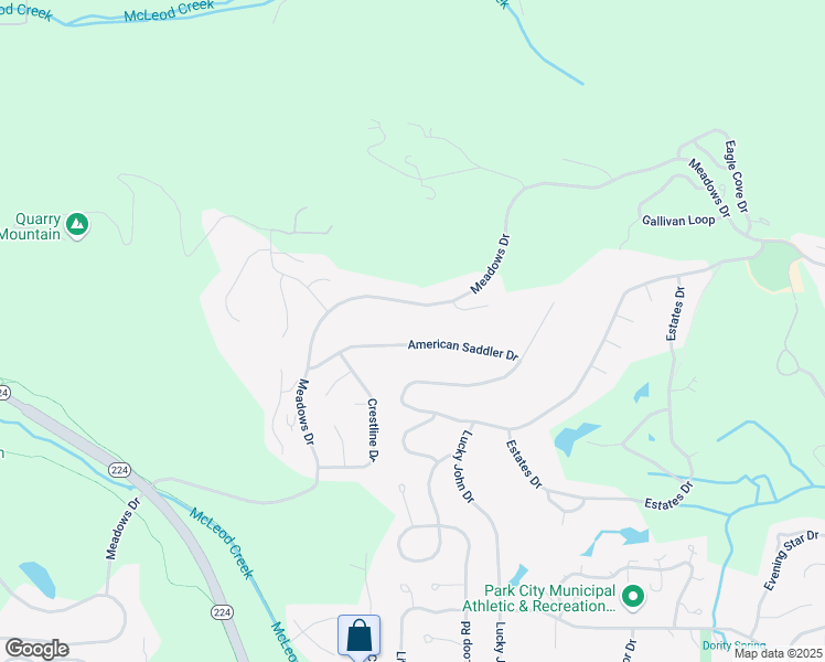 map of restaurants, bars, coffee shops, grocery stores, and more near 3308 American Saddler Drive in Park City