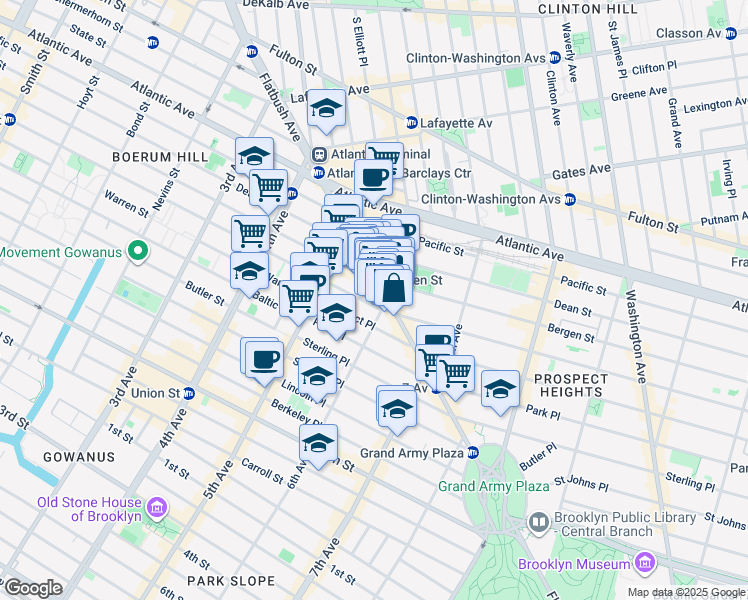 map of restaurants, bars, coffee shops, grocery stores, and more near in Brooklyn
