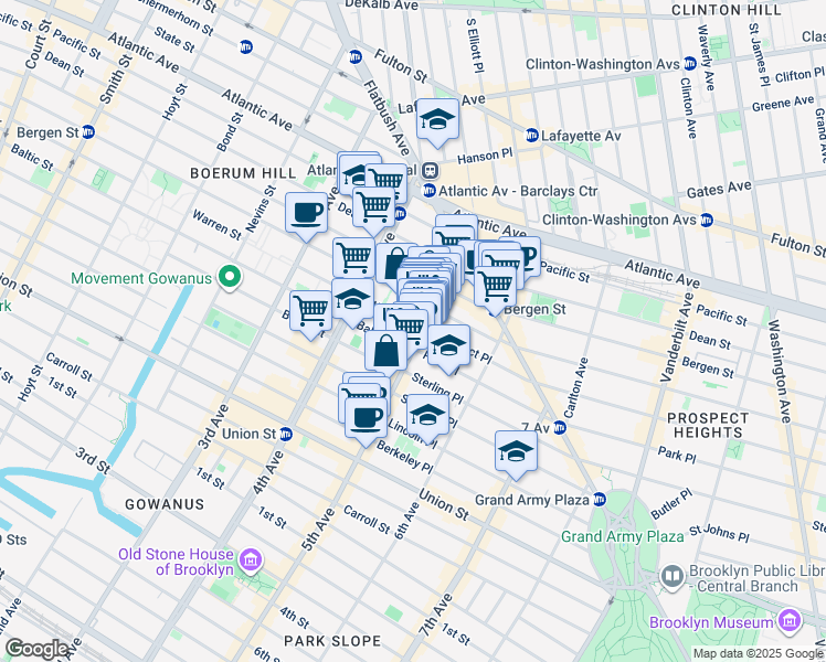 map of restaurants, bars, coffee shops, grocery stores, and more near in Brooklyn