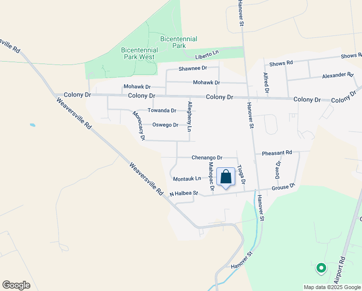 map of restaurants, bars, coffee shops, grocery stores, and more near 5505 Monocacy Drive in Bethlehem
