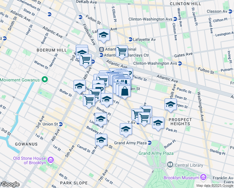 map of restaurants, bars, coffee shops, grocery stores, and more near in Brooklyn