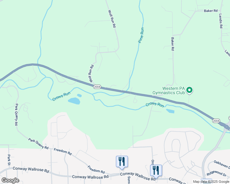 map of restaurants, bars, coffee shops, grocery stores, and more near 667 Freedom Crider Road in Freedom