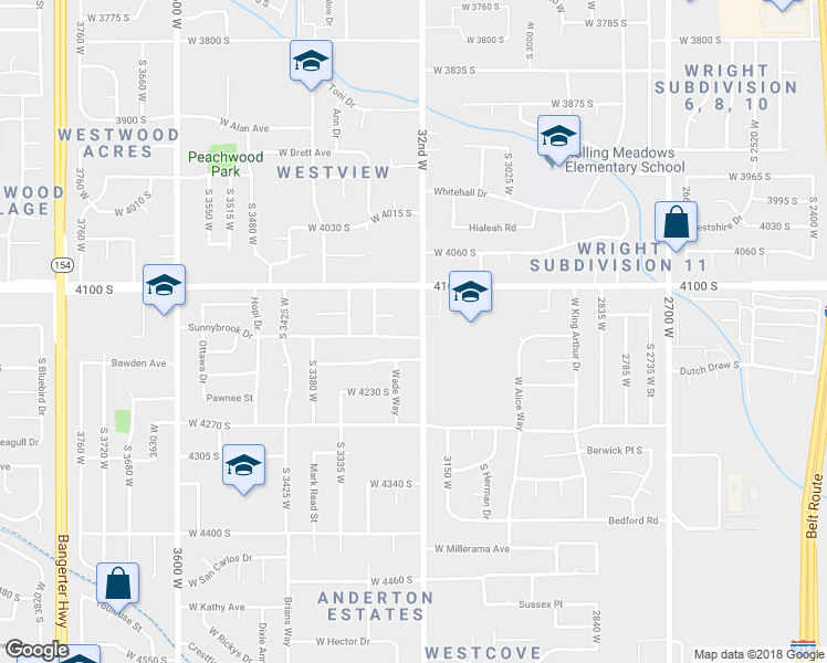 map of restaurants, bars, coffee shops, grocery stores, and more near 4126 32nd West in West Valley City