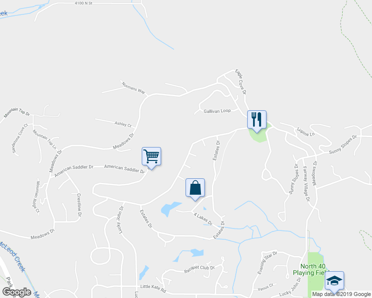 map of restaurants, bars, coffee shops, grocery stores, and more near 2808 American Saddler Drive in Park City