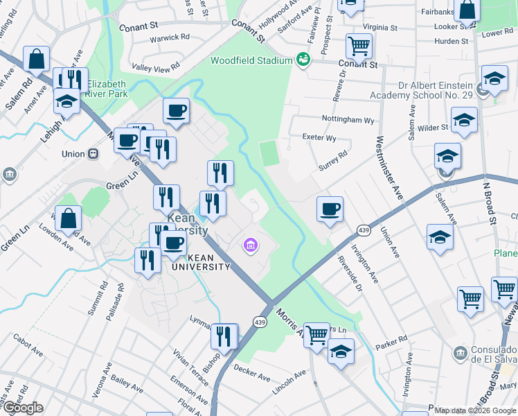 map of restaurants, bars, coffee shops, grocery stores, and more near 126 Mary Alice Ct in Union