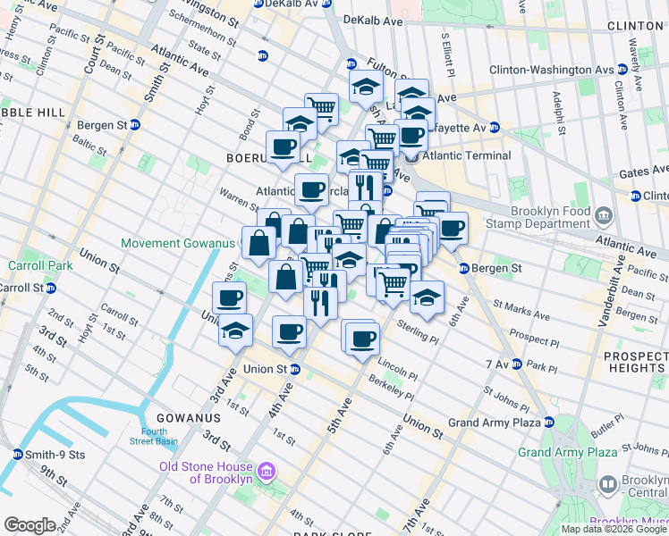 map of restaurants, bars, coffee shops, grocery stores, and more near 573 Willie McDonald Way in Brooklyn