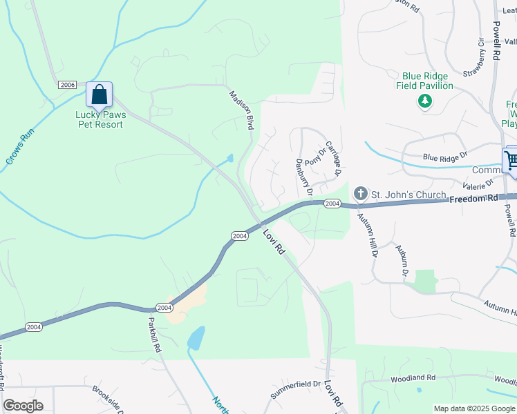 map of restaurants, bars, coffee shops, grocery stores, and more near State Route 2006 in Freedom