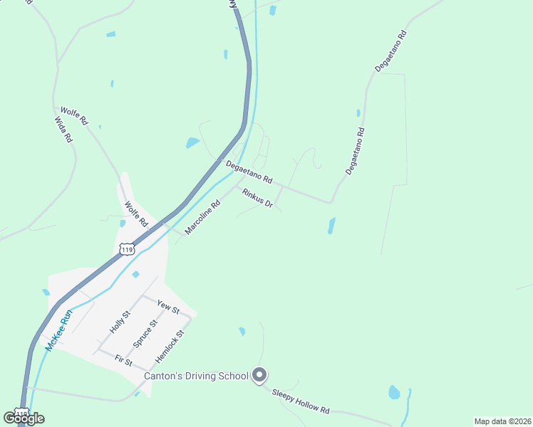 map of restaurants, bars, coffee shops, grocery stores, and more near 128 Rinkus Drive in Indiana