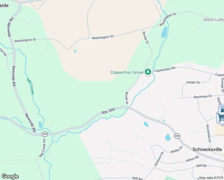 map of restaurants, bars, coffee shops, grocery stores, and more near 5454 Brook Street in Schnecksville