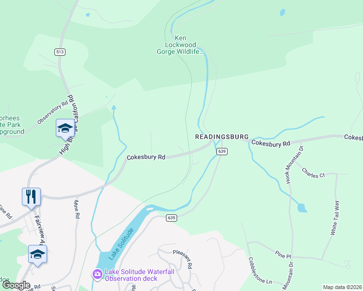 map of restaurants, bars, coffee shops, grocery stores, and more near 520 Cokesbury Road in Clinton Township