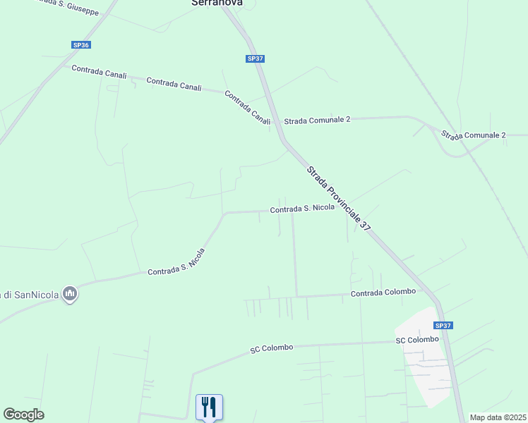 map of restaurants, bars, coffee shops, grocery stores, and more near 21 Contrada San Nicola in Provincia di Brindisi
