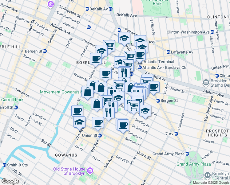 map of restaurants, bars, coffee shops, grocery stores, and more near 573 Willie McDonald Way in Brooklyn