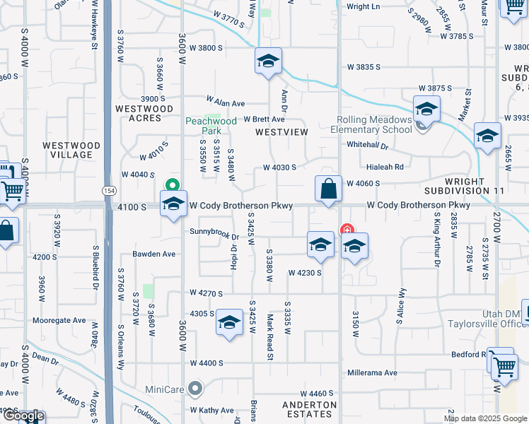 map of restaurants, bars, coffee shops, grocery stores, and more near in West Valley City