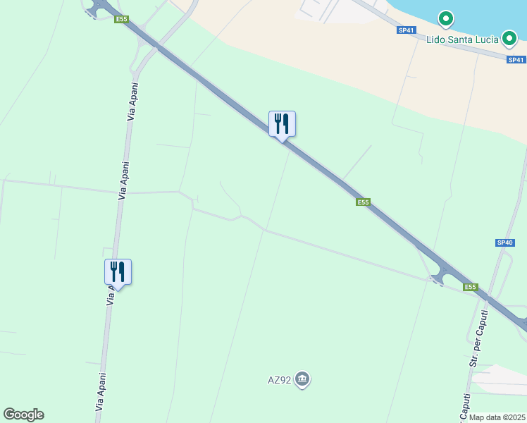 map of restaurants, bars, coffee shops, grocery stores, and more near in Province of Brindisi