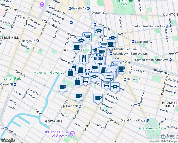 map of restaurants, bars, coffee shops, grocery stores, and more near 573 Willie McDonald Way in Brooklyn