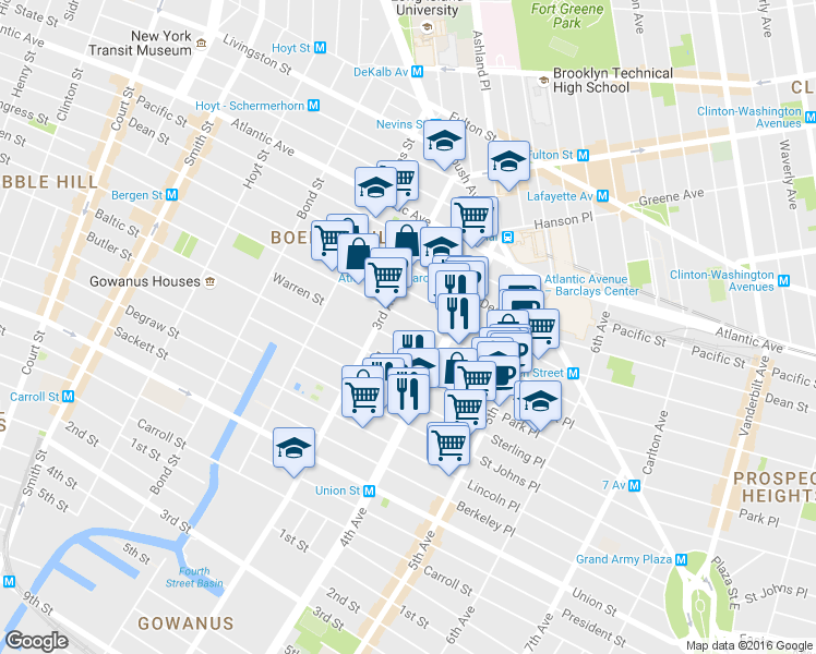 map of restaurants, bars, coffee shops, grocery stores, and more near 573 Willie McDonald Way in Brooklyn