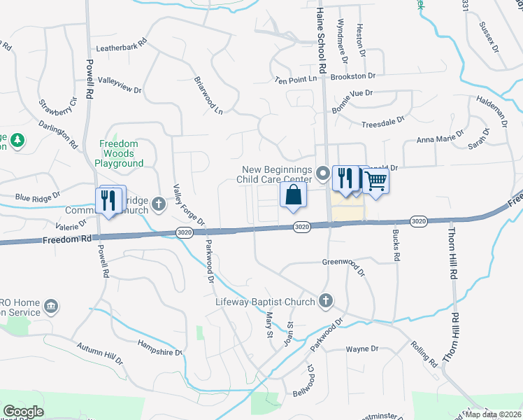 map of restaurants, bars, coffee shops, grocery stores, and more near 319 Trafalgar Square in Cranberry Township