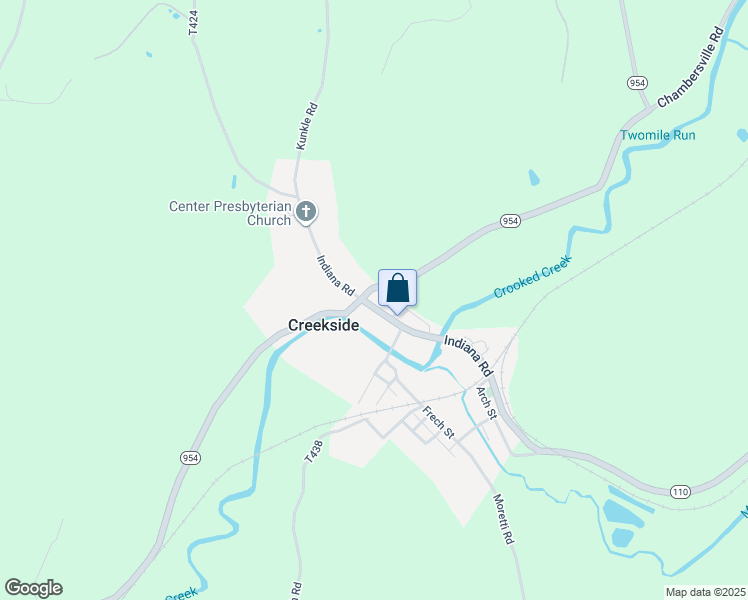 map of restaurants, bars, coffee shops, grocery stores, and more near 510 Indiana Road in Creekside